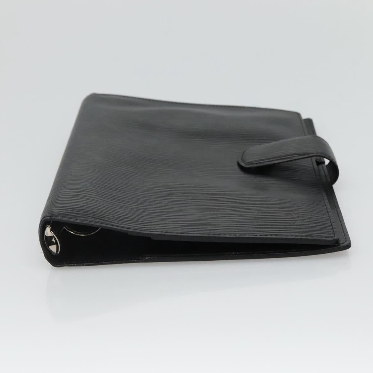 Louis Vuitton Agenda cover, Black, Leather, wallet