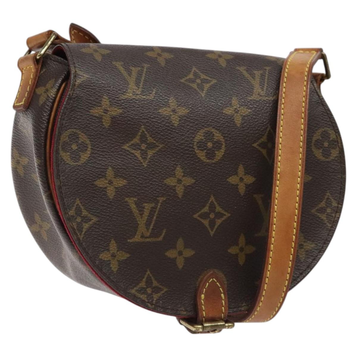 Louis Vuitton Tambourine, Brown, Canvas, shoulder