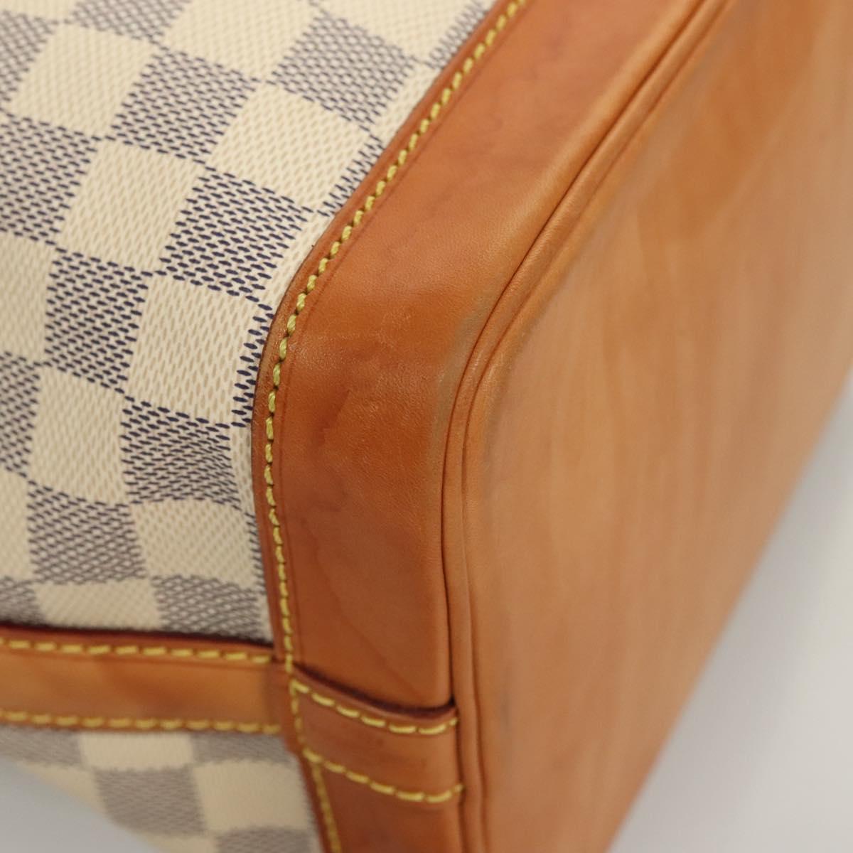 Louis Vuitton Noé BB, White, Canvas, shoulder