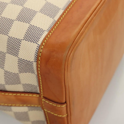 Louis Vuitton Noé BB, White, Canvas, shoulder