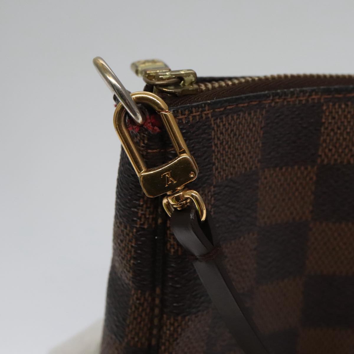 Louis Vuitton Pochette Accessoire, Brown, Canvas, clutch