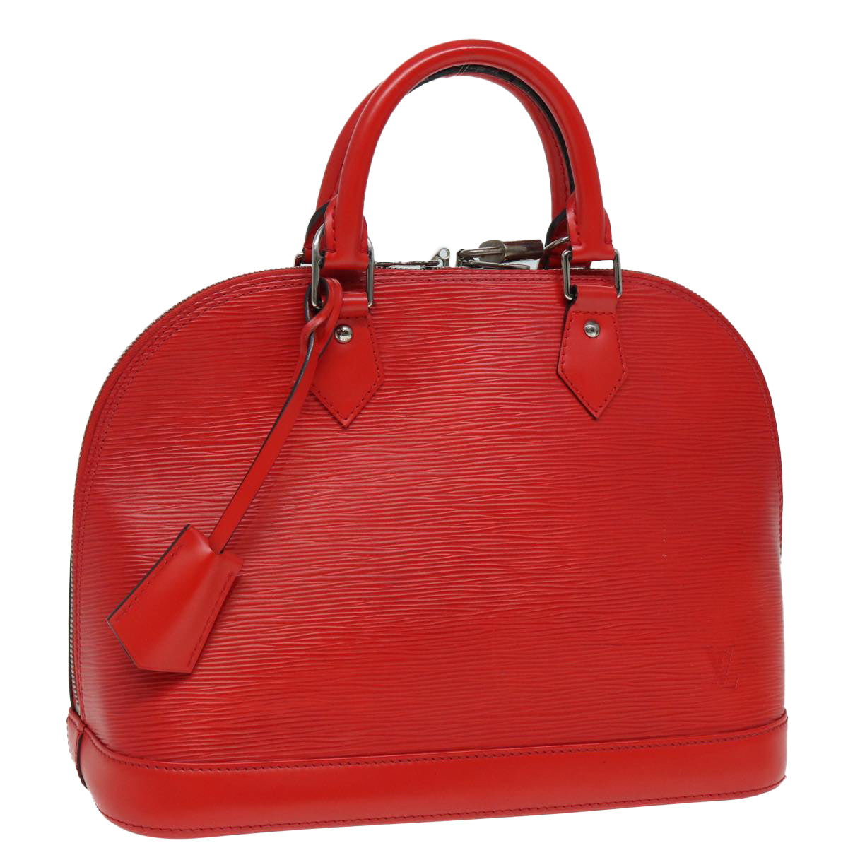 Louis Vuitton Alma, Red, Leather, handbag