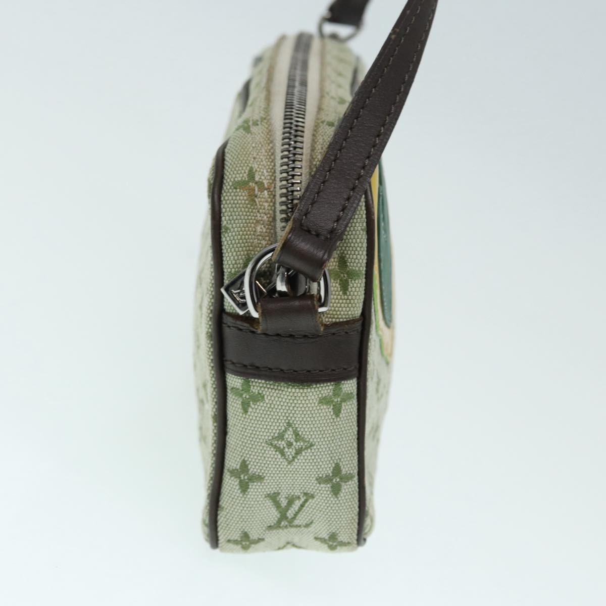 Louis Vuitton Conte De Fées, Green, Canvas, clutch