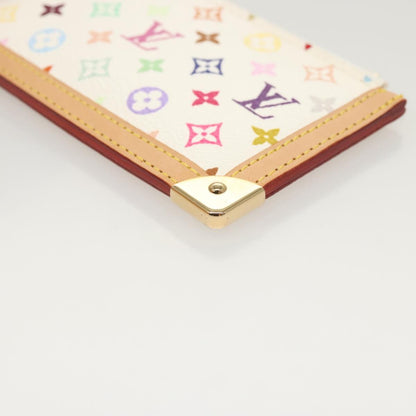 Louis Vuitton Pochette Clés, White, Canvas, wallet