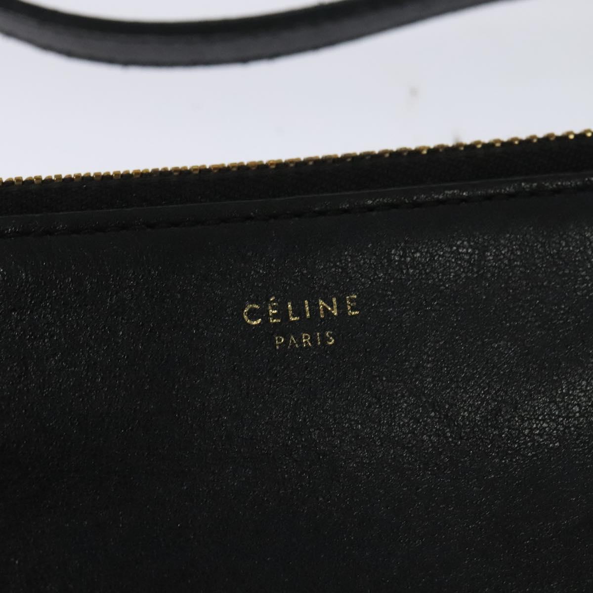 Céline Trio, Black, Leather, shoulder