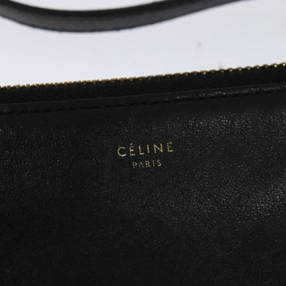 Céline Trio, Black, Leather, shoulder