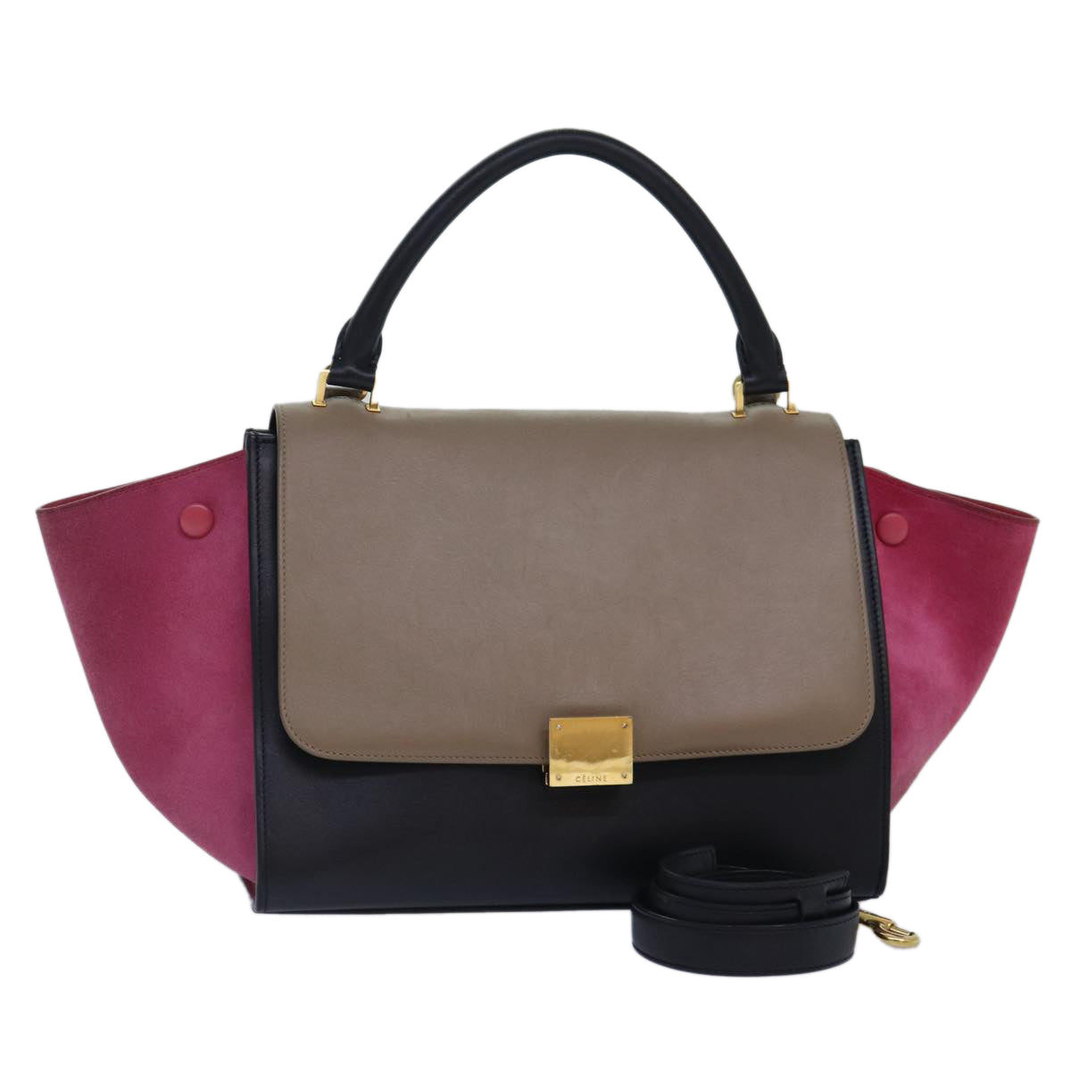 Céline Trapèze, Multicolour, Leather, handbag