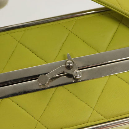 Chanel Vanity, Yellow, Leather, clutch