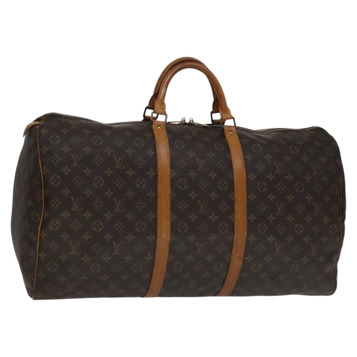 Louis Vuitton Keepall 60, Brown, Canvas, travel