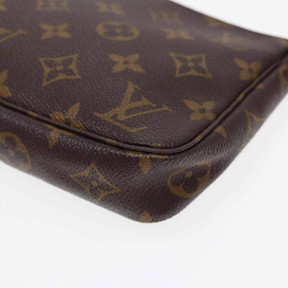 Louis Vuitton Pochette Accessoire, Brown, Canvas, clutch