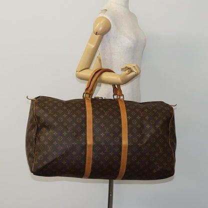 Louis Vuitton Keepall 60, Brown, Canvas, travel