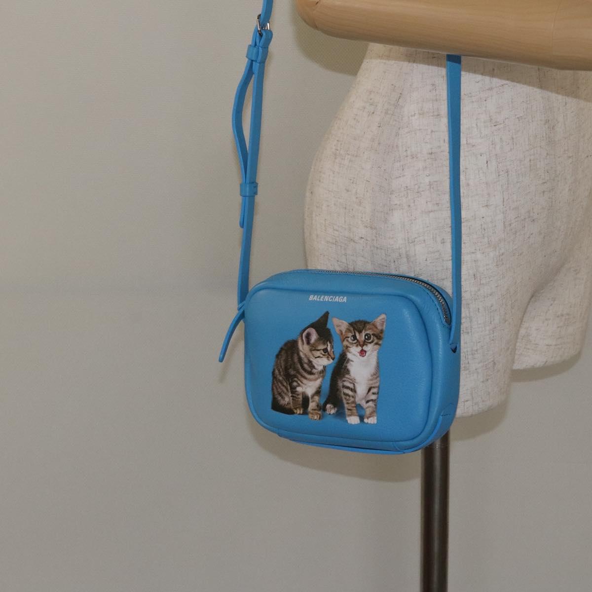 Balenciaga Everyday, Blue, Leather, shoulder