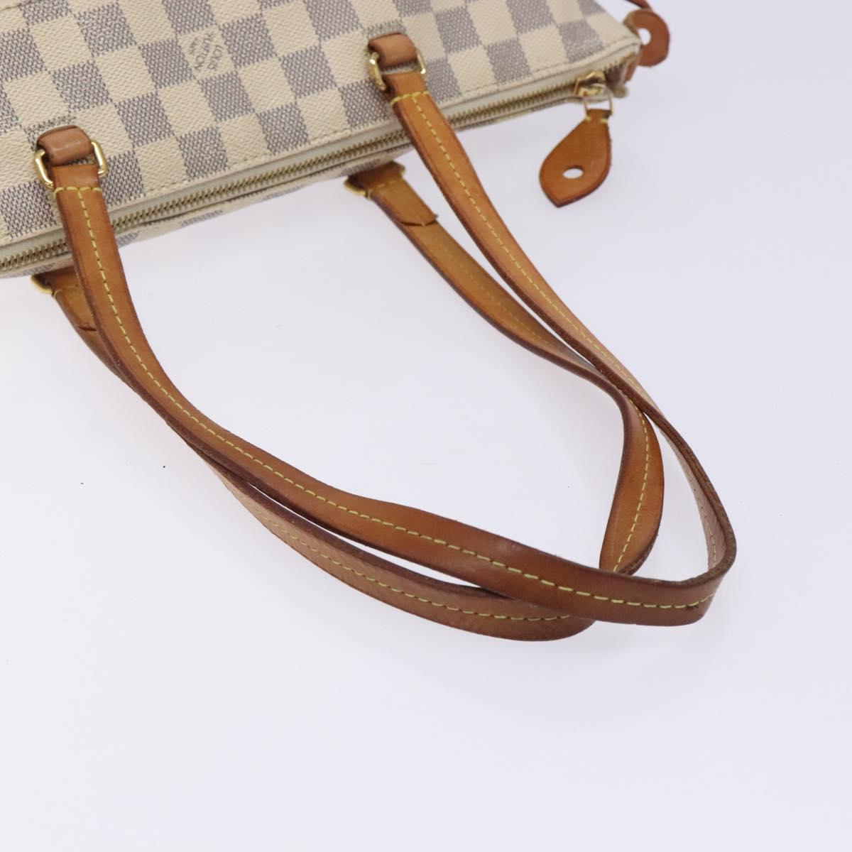 Louis Vuitton Lena PM, White, Canvas, shoulder