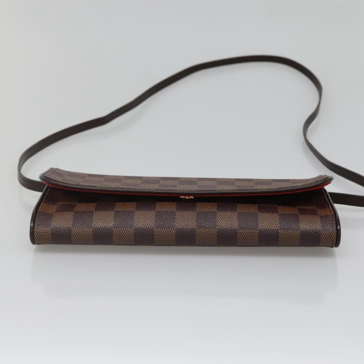 Louis Vuitton Twin, Brown, Canvas, shoulder