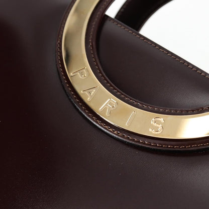 Céline Logo du cercle, Brown, Leather, handbag
