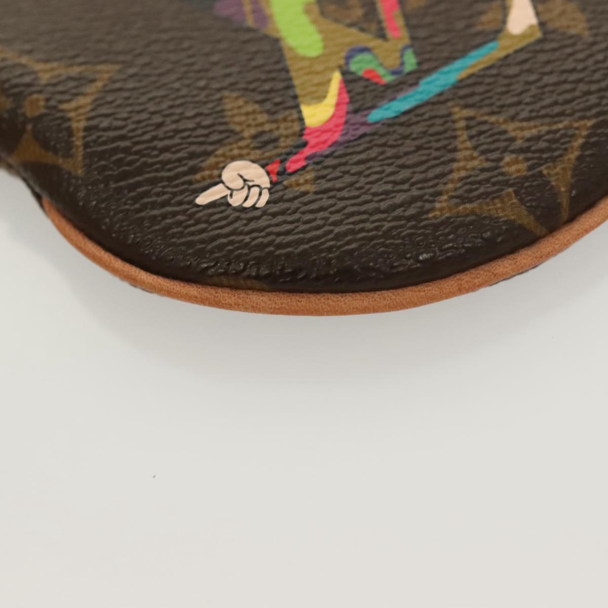 Louis Vuitton Porte Monnaie Rond, Brown, Canvas, wallet