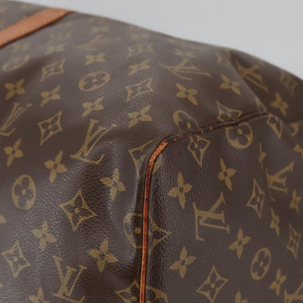 Louis Vuitton Keepall 55, Brown, Canvas, travel