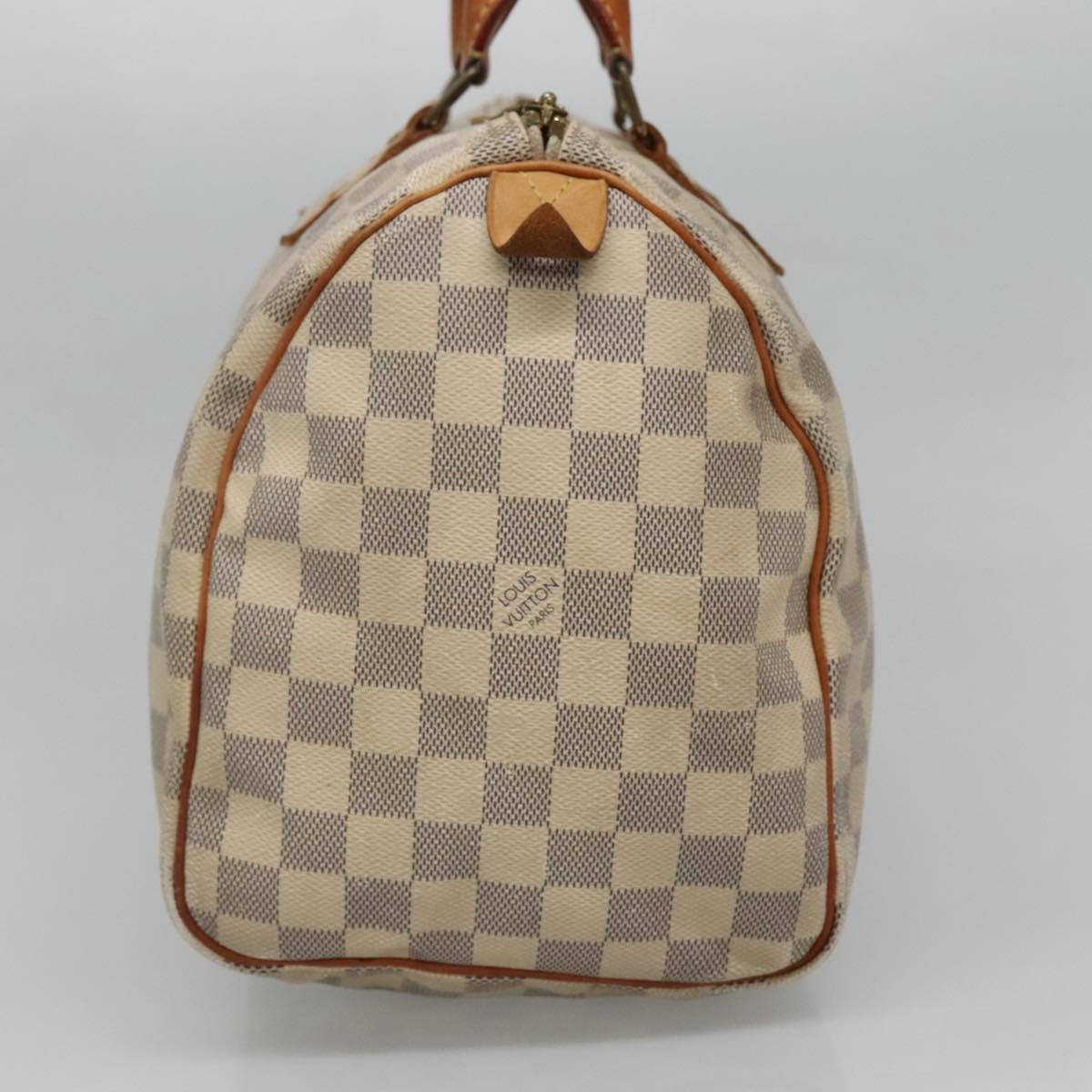 Louis Vuitton Speedy 30, White, Canvas, handbag