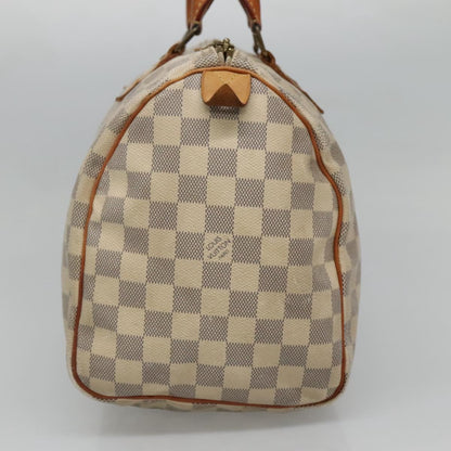 Louis Vuitton Speedy 30, White, Canvas, handbag