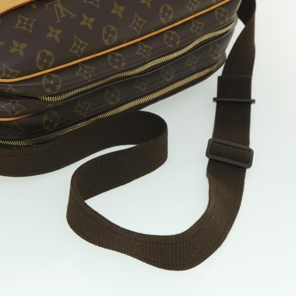 Louis Vuitton Reporter, Brown, Canvas, shoulder