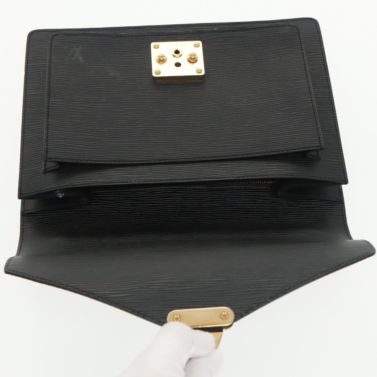 Louis Vuitton Monceau, Black, Leather, briefcase