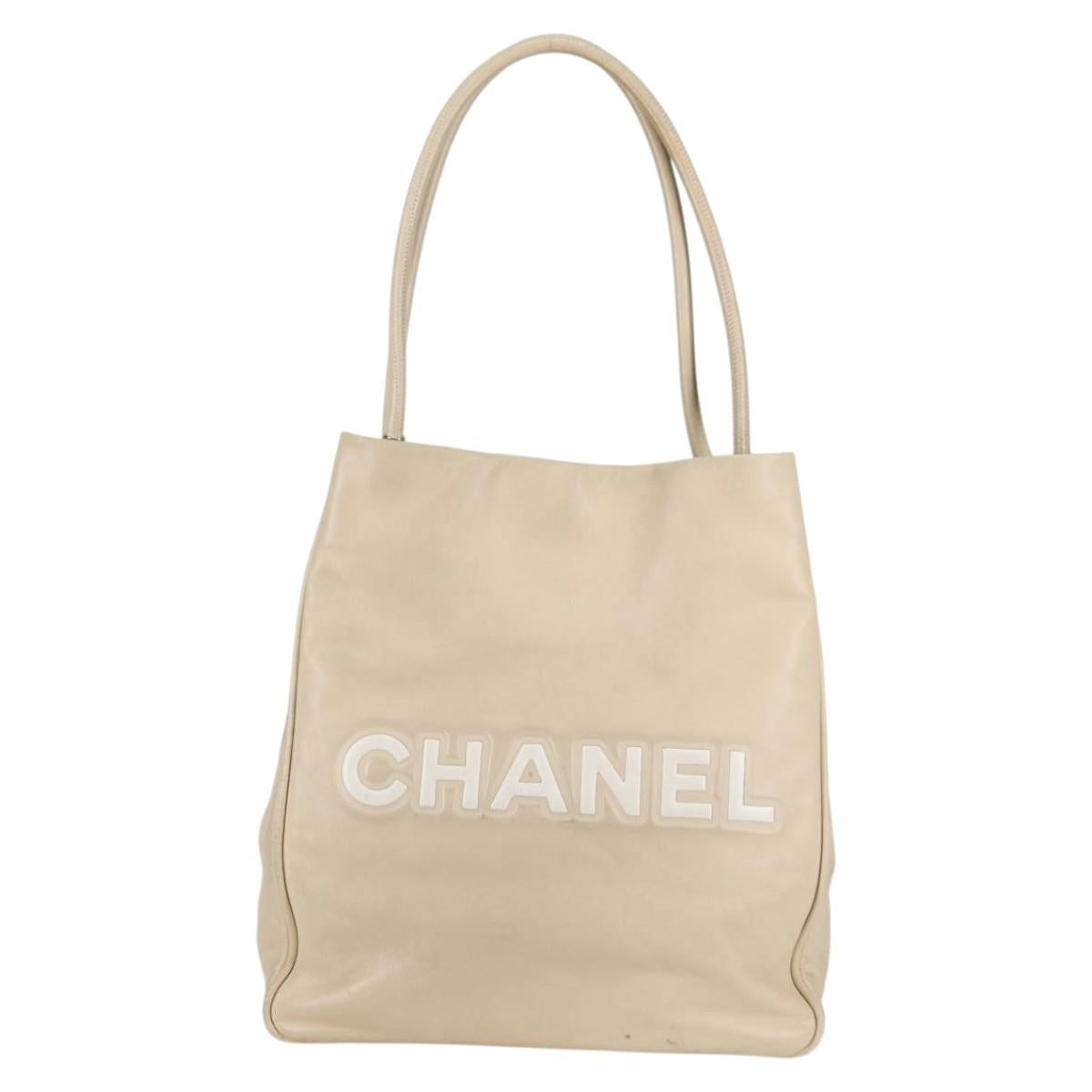 Chanel Camellia, Beige, Leather, tote