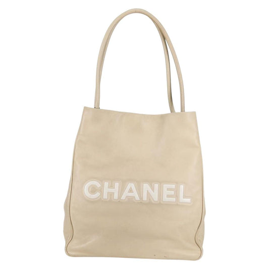 Chanel Camellia, Beige, Leather, tote