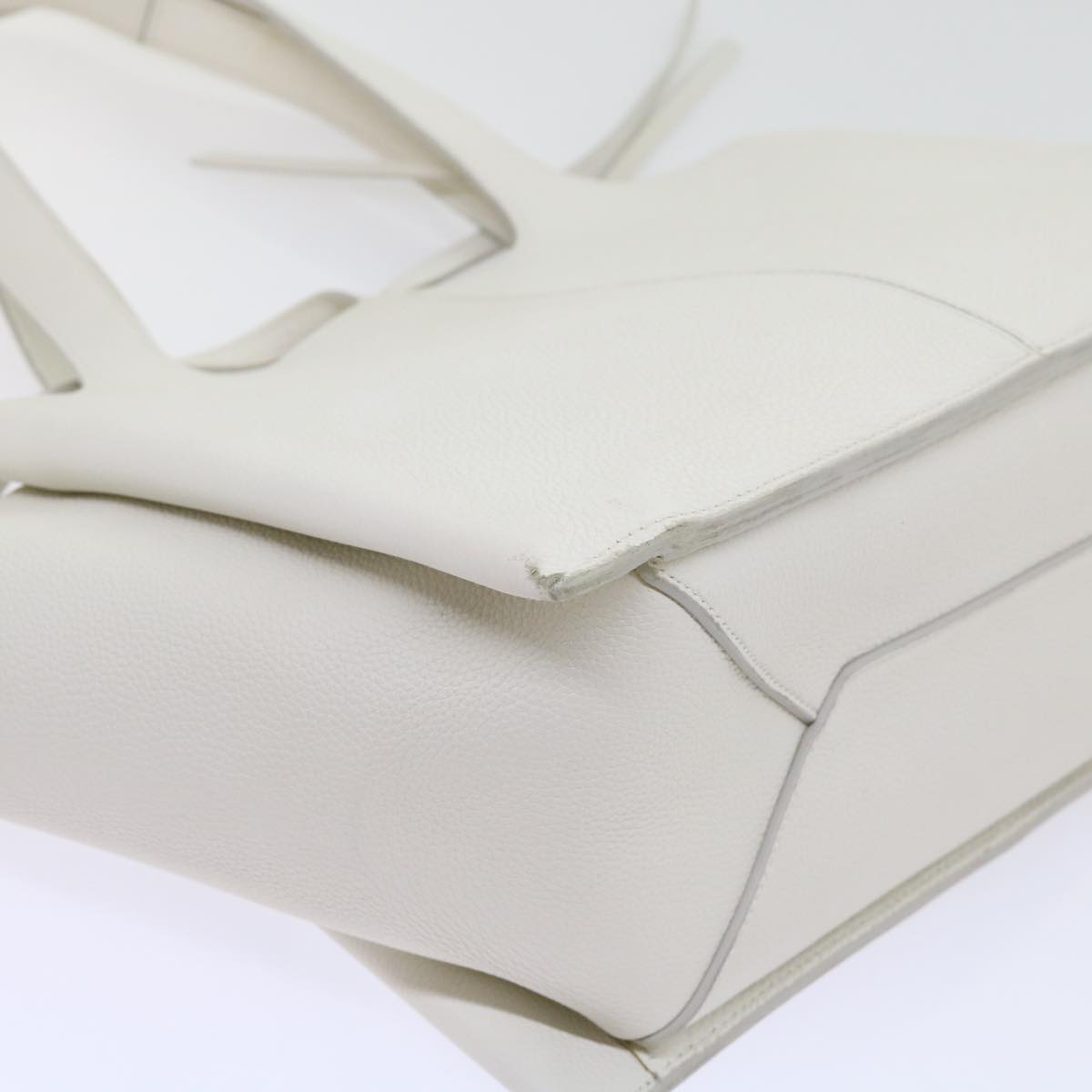 Céline, White, Leather, shoulder