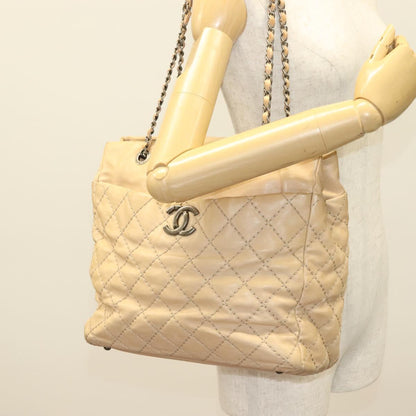 Chanel Wild stitch, Beige, Leather, shoulder
