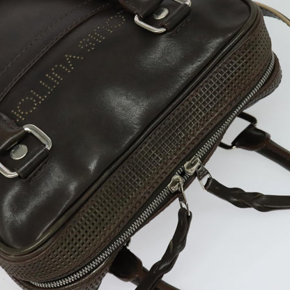 Louis Vuitton Bequia, Brown, Leather, handbag