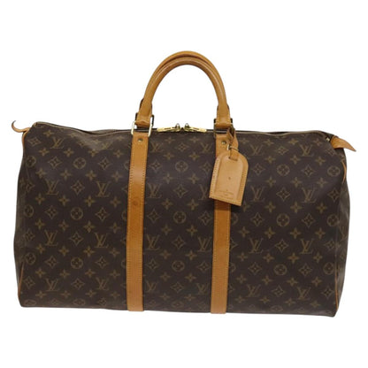 Louis Vuitton Keepall 50, Brown, Canvas, travel