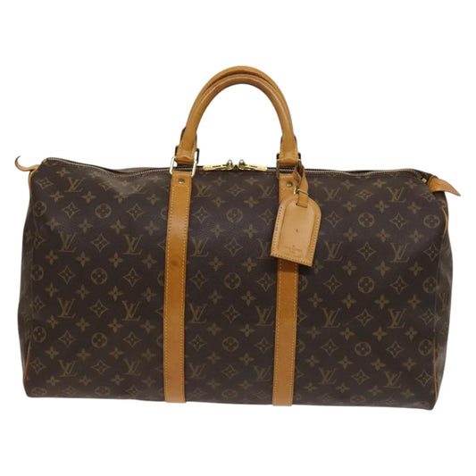 Louis Vuitton Keepall 50, Brown, Canvas, travel