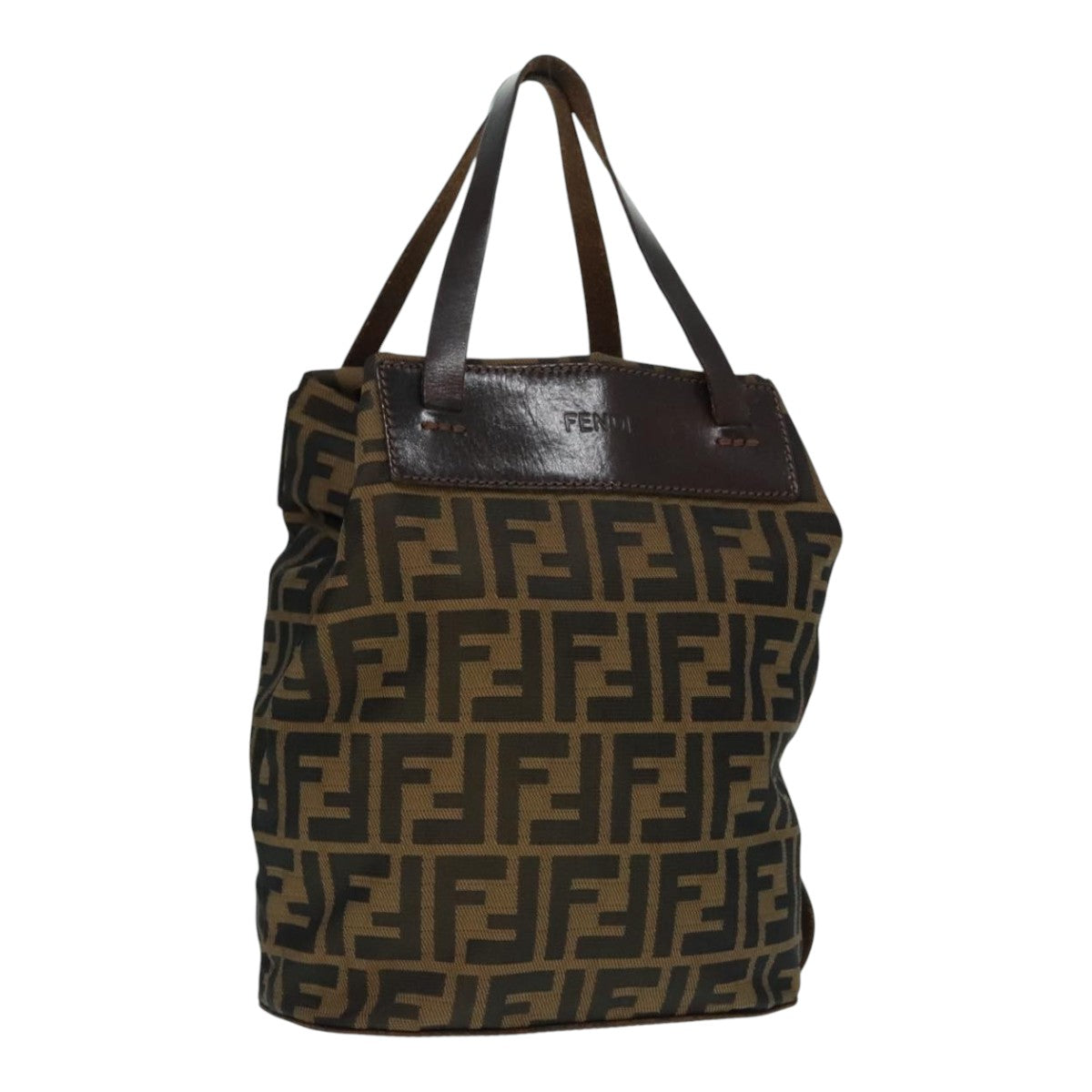 Fendi FF, Brown, Canvas, handbag