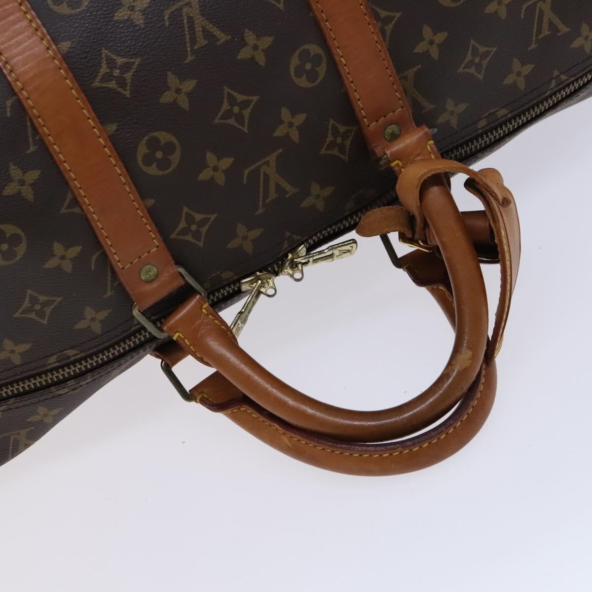 Louis Vuitton Keepall 55, Brown, Canvas, travel