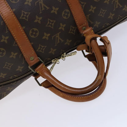 Louis Vuitton Keepall 55, Brown, Canvas, travel