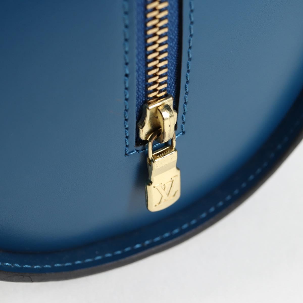 Louis Vuitton Soufflot, Blue, Leather, handbag