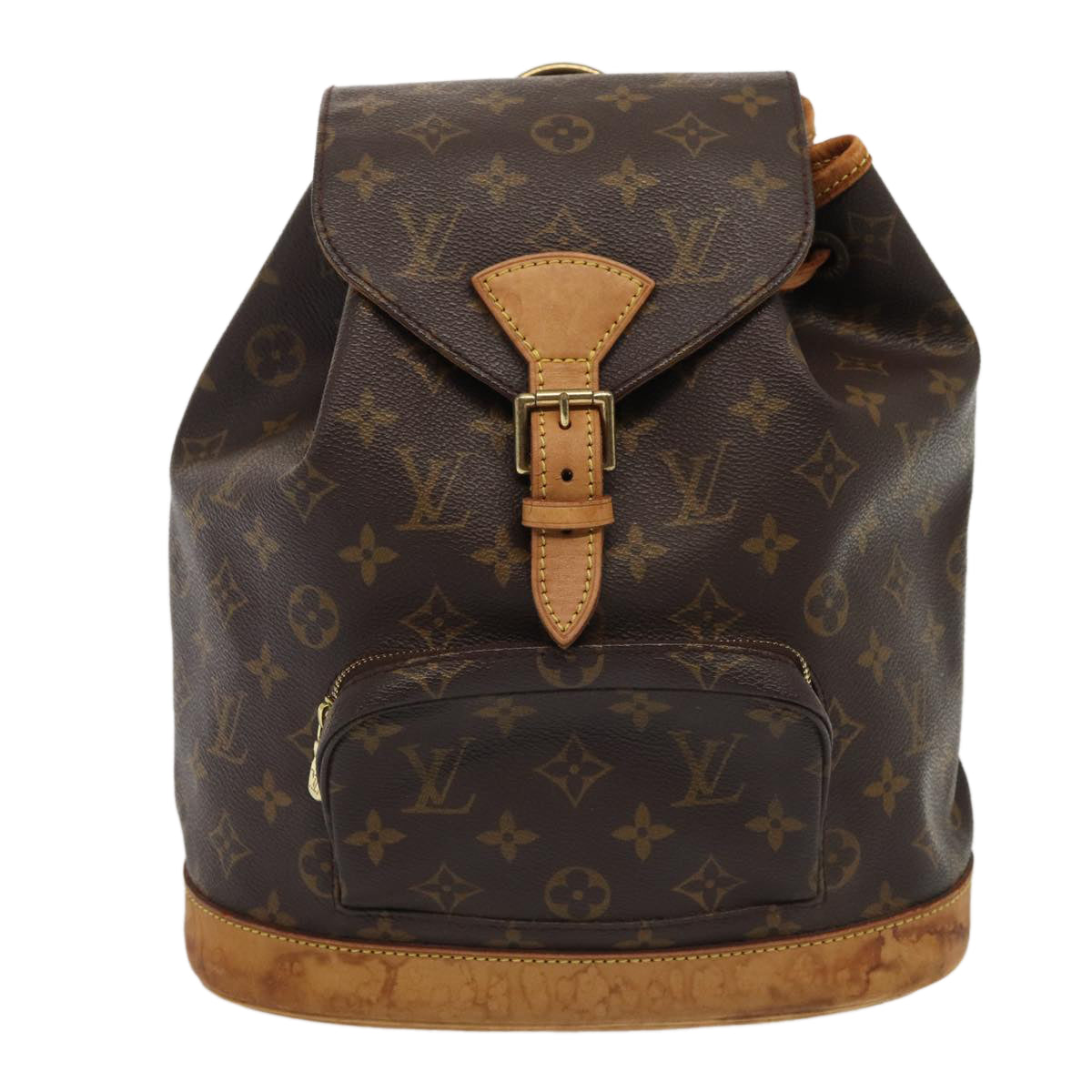 Louis Vuitton Montsouris, Brown, Canvas, backpack