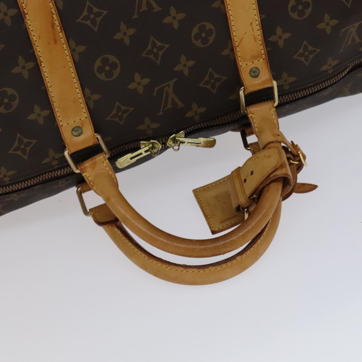 Louis Vuitton Keepall 60, Brown, Canvas, travel