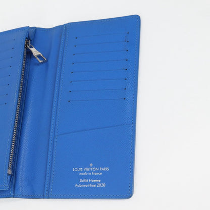 Louis Vuitton Brazza, Blue, Canvas, wallet