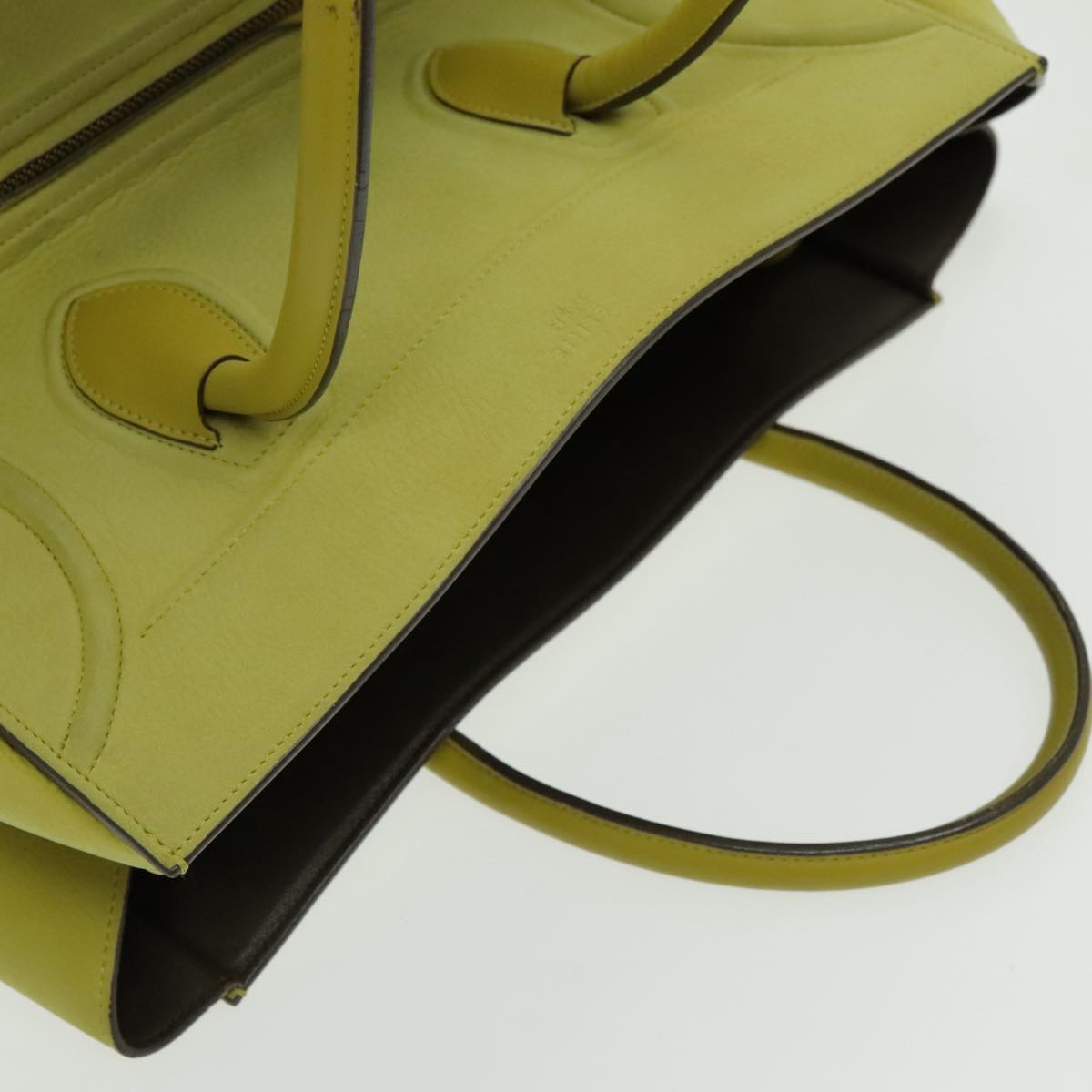 Céline Luggage, Green, Leather, handbag