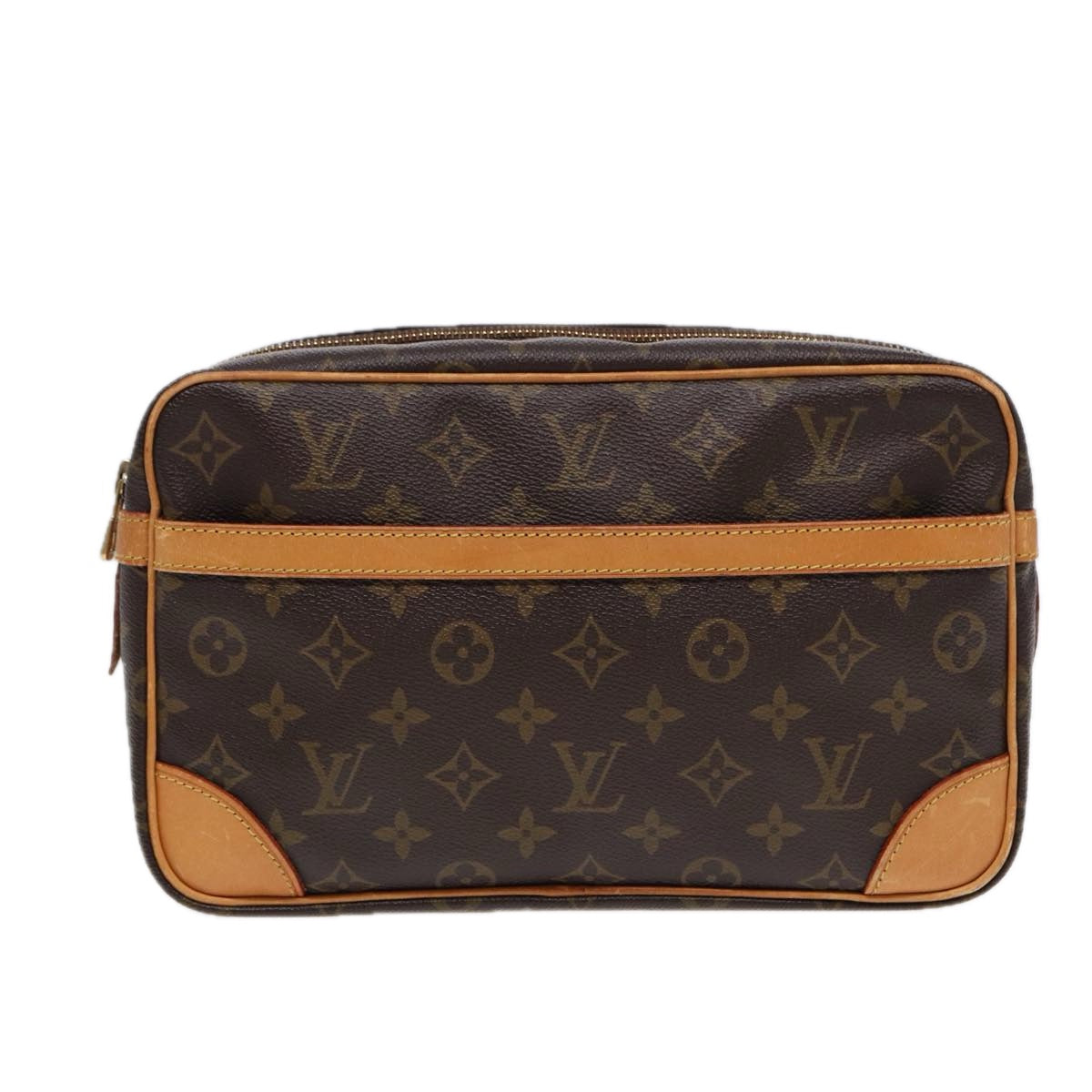 Louis Vuitton Compiegne 28, Brown, Canvas, clutch