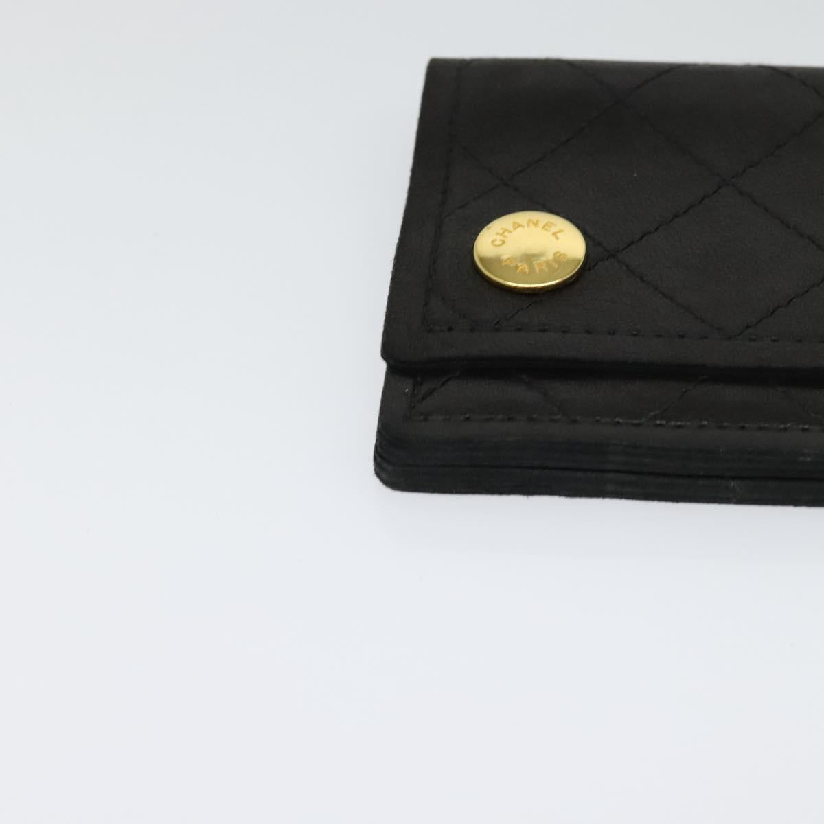 Chanel Wallet On Chain, Black, Leather, wallet