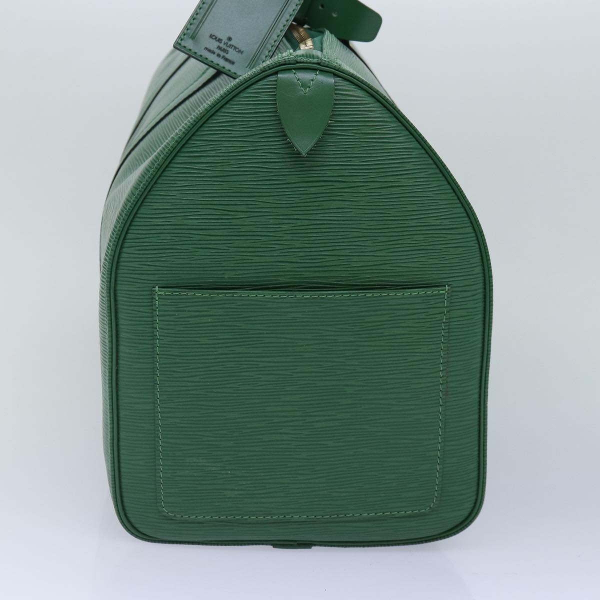 Louis Vuitton Keepall 45, Green, Leather, travel