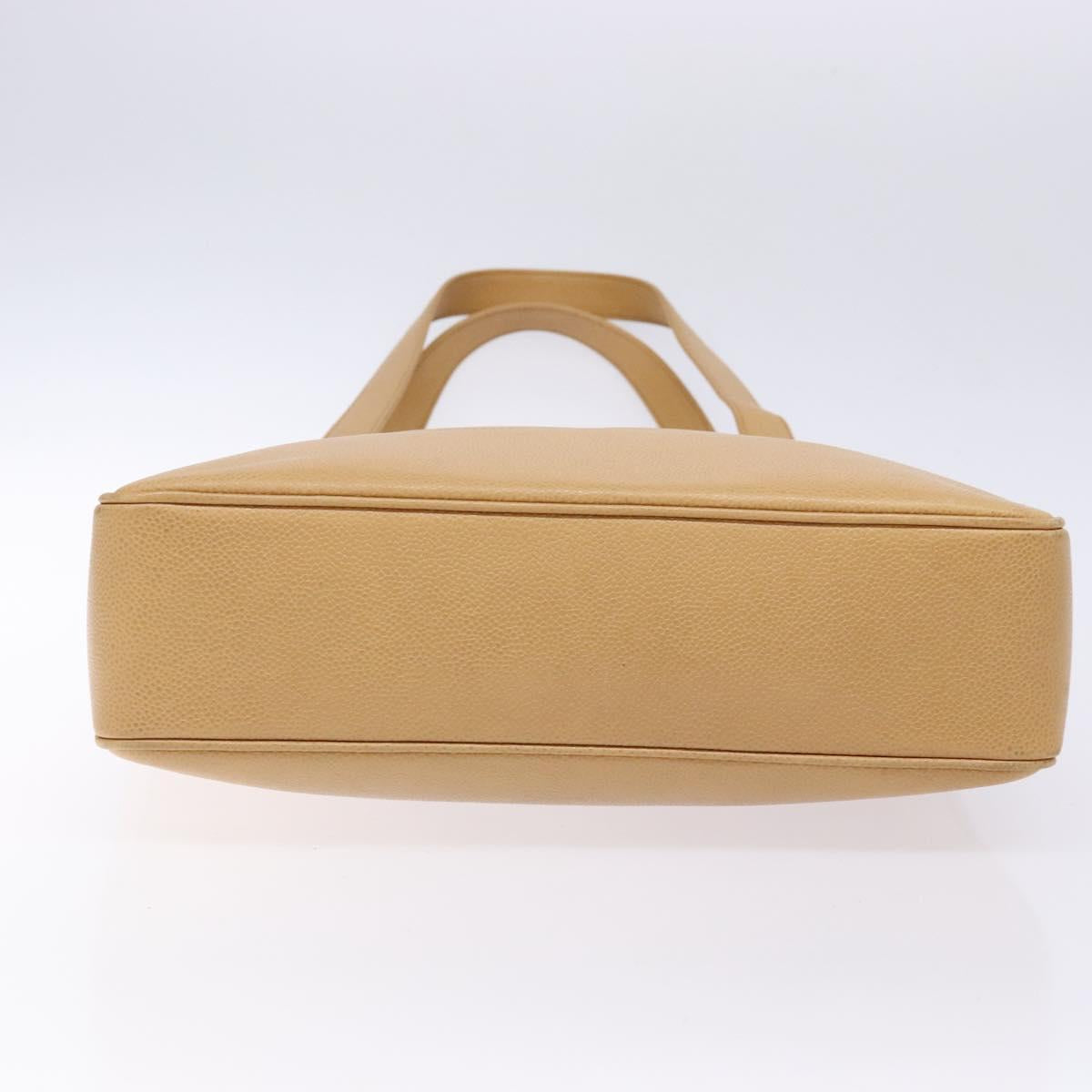 Chanel Coco Mark, Beige, Leather, tote