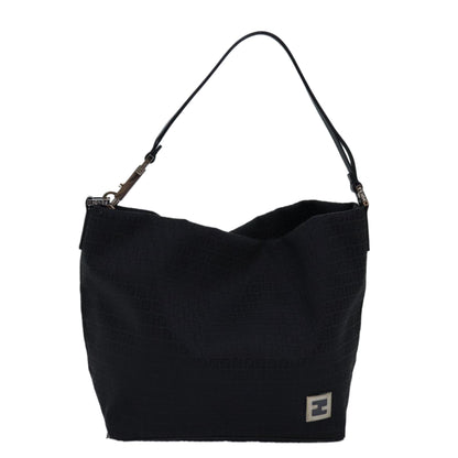 Fendi Zucchino, Black, Canvas, handbag