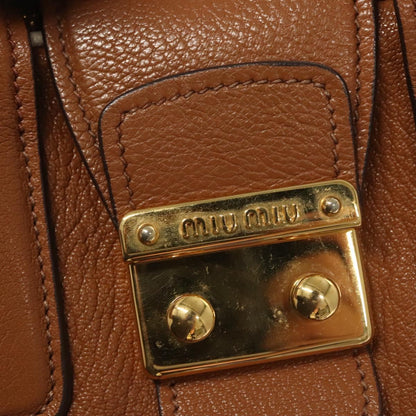 Miu Miu, Brown, Leather, handbag