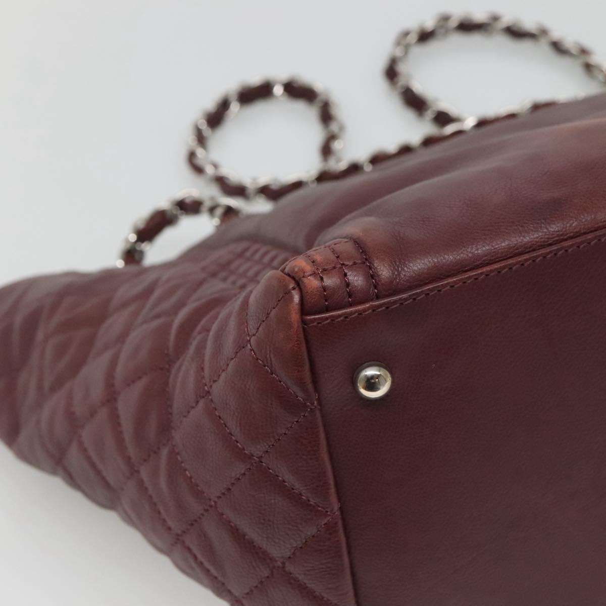 Chanel Grand Shopping, Burgundy, Leather, tote