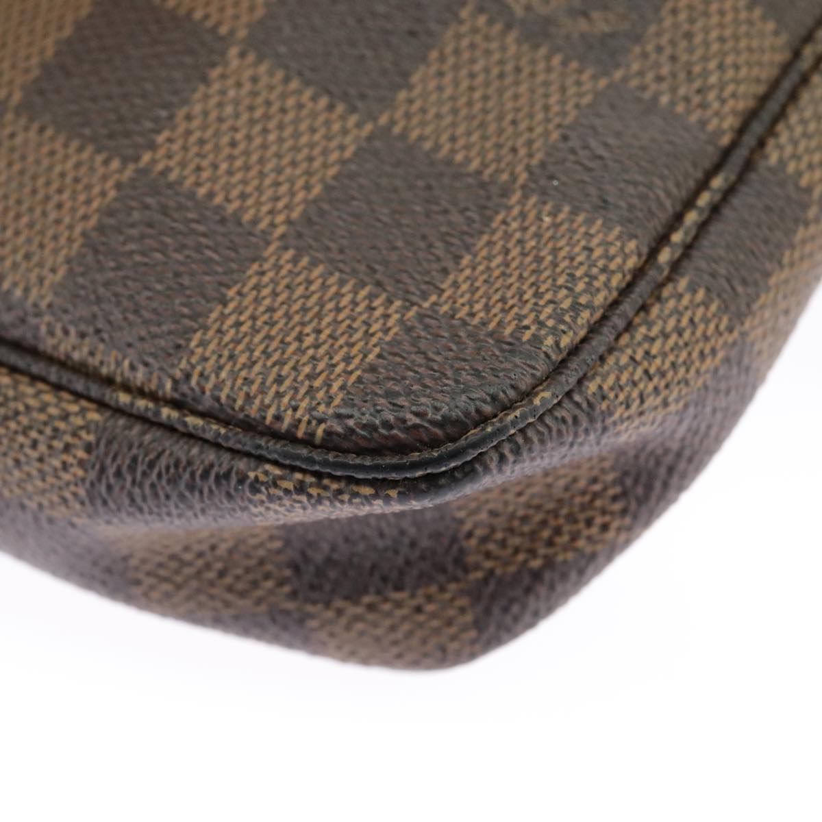 Louis Vuitton Pochette Accessoire, Brown, Canvas, clutch