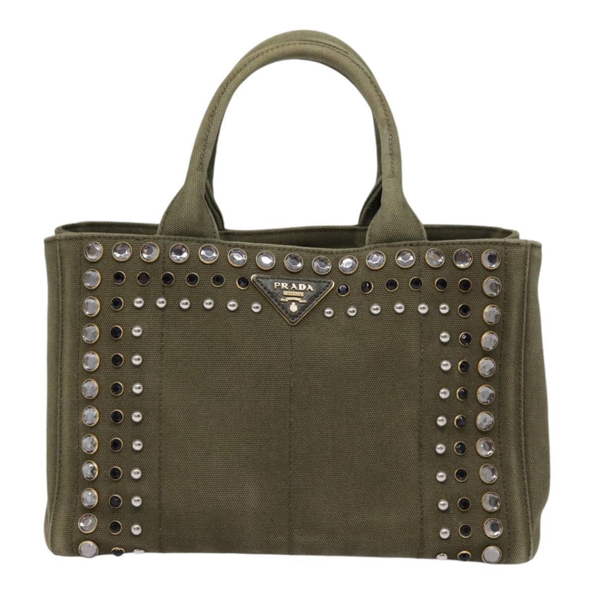 Prada Canapa, Khaki, Canvas, handbag