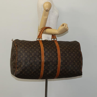 Louis Vuitton Keepall 60, Brown, Canvas, travel